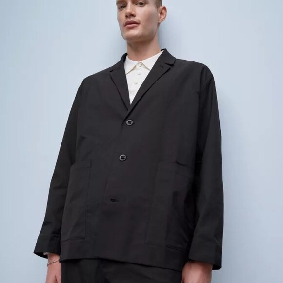 Lululemon Men's Relaxed-Fit Smooth Twill Blazer Coat Size Small Black LM3EQTS - Picture 2 of 16